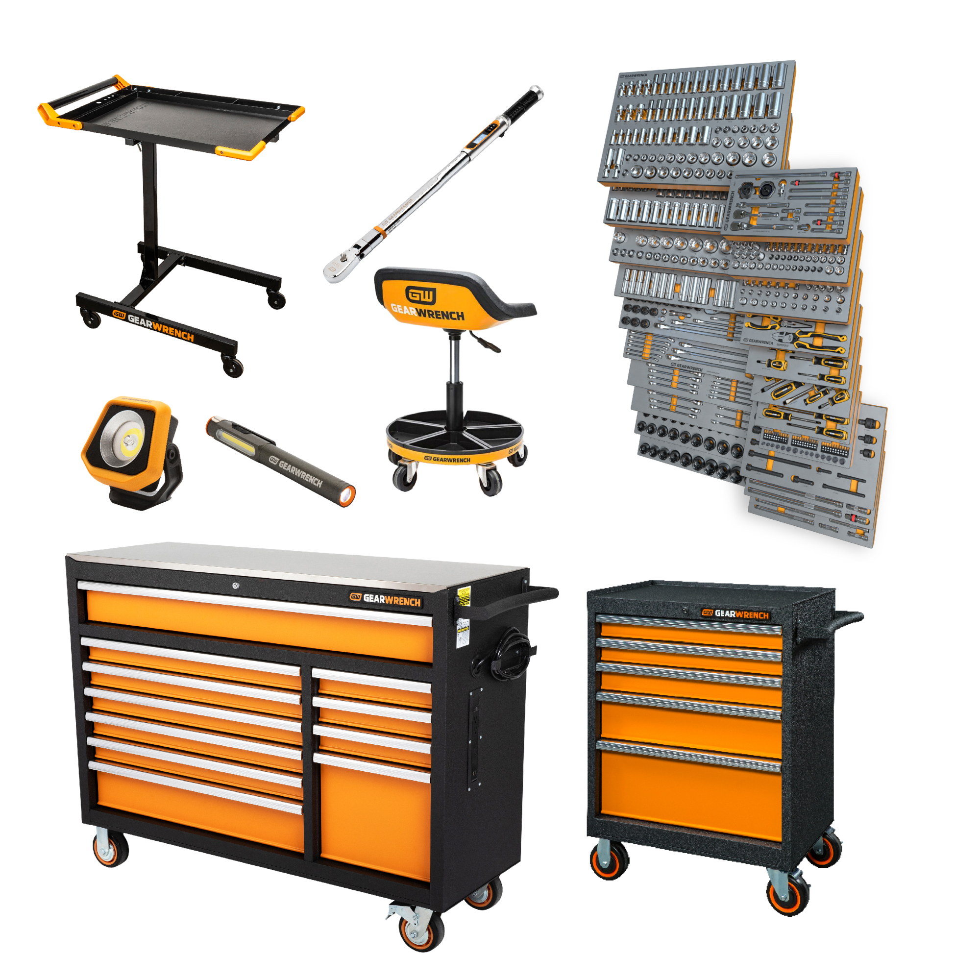 1024 Piece MEGAMOD Master Mechanics Tool Set in Premium Modular Foam Trays with Tool Storage